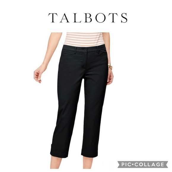 Talbots Petites The Perfect Skimmer black capri pants - Picture 1 of 11